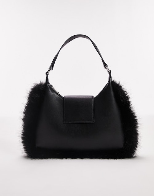 Topshop shantae fur bag in black