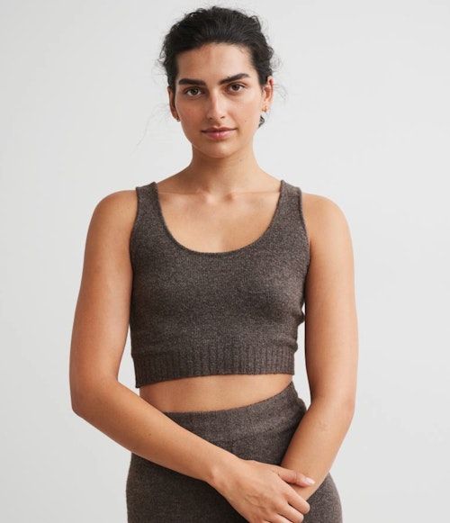 H&M Fine-Knit Cropped Sweater Vest