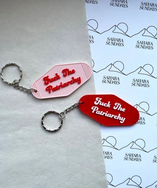 SaharaSundays F**k The Patriarchy Motel Keychain