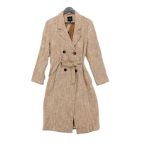 Elegance Paris Womens Coat L Tan Blend - Wool