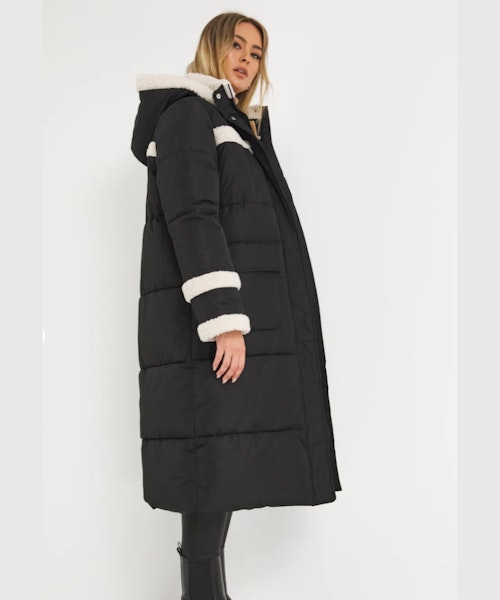 Black Borg Hybrid Puffer Duvet Coat