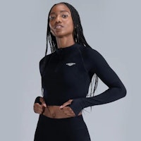 Freetrain Emergence Seamless Zip Cropped Top