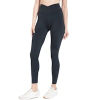 Athleisure Recycled Wrap Waist Leggings - Black
