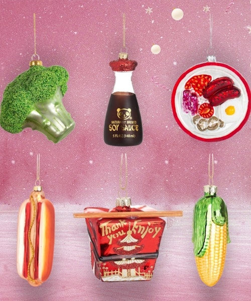 Fancy Festive Food Glass Baubles