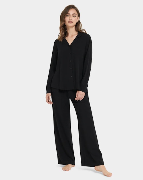 Tarcon Eco Viscose Long Pyjama Set Black