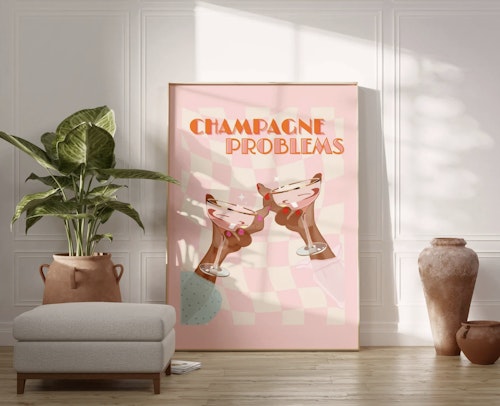 Taylor poster print, champagne problem