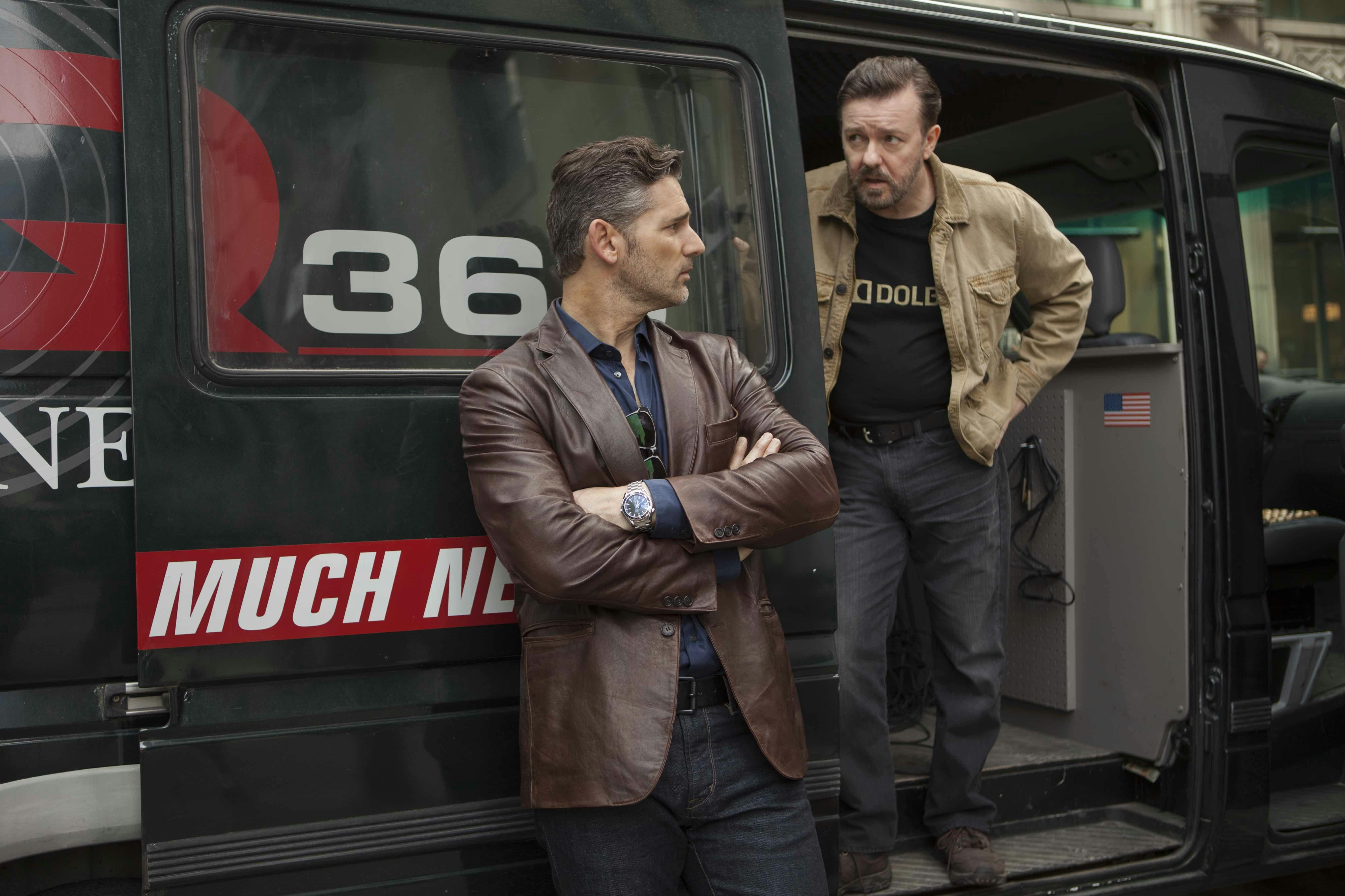Eric Bana and Ricky Gervais in the Special Correspondents trailer