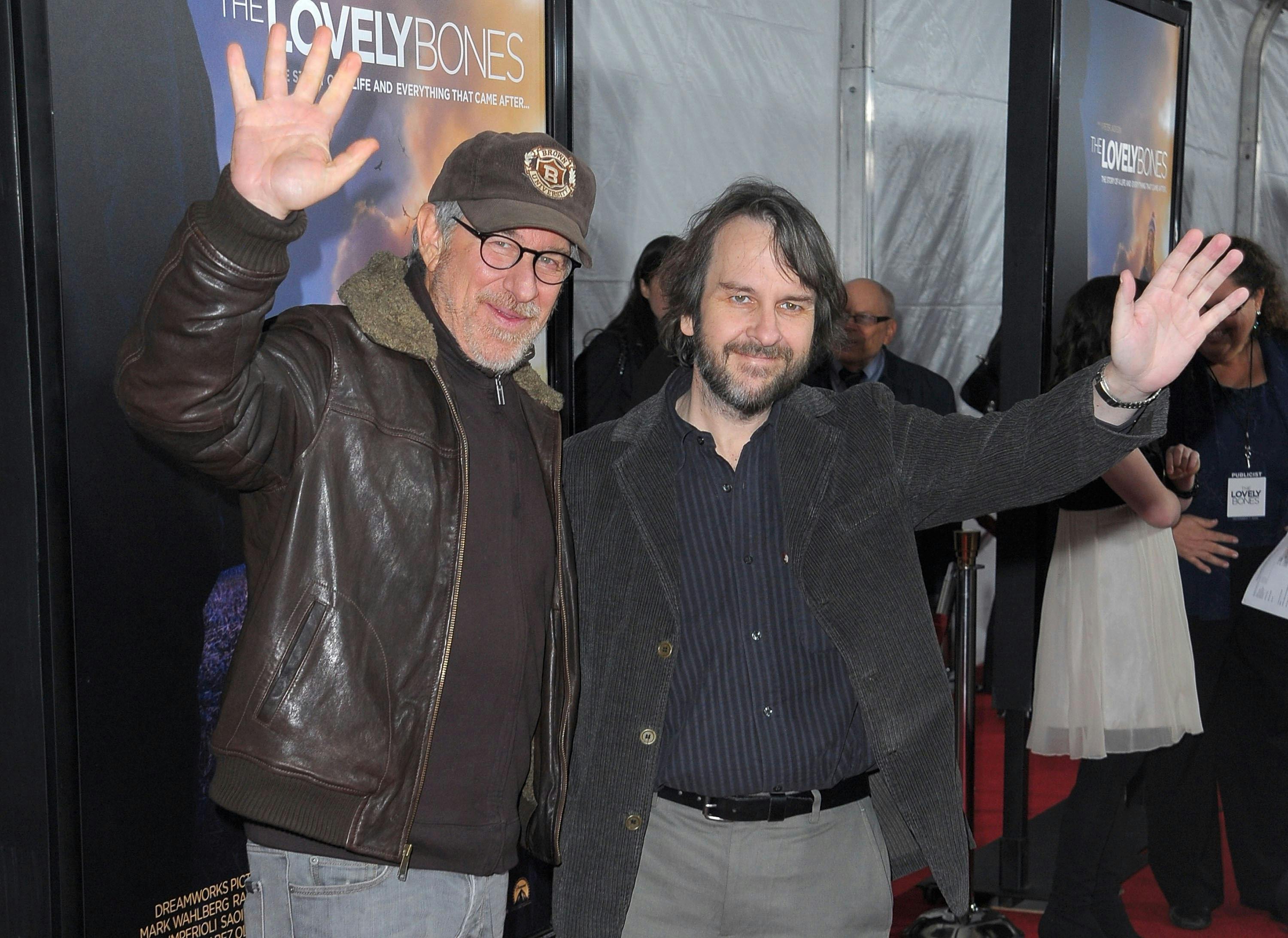 Steven Spielberg and Peter Jackson at the Lovely Bones premiere