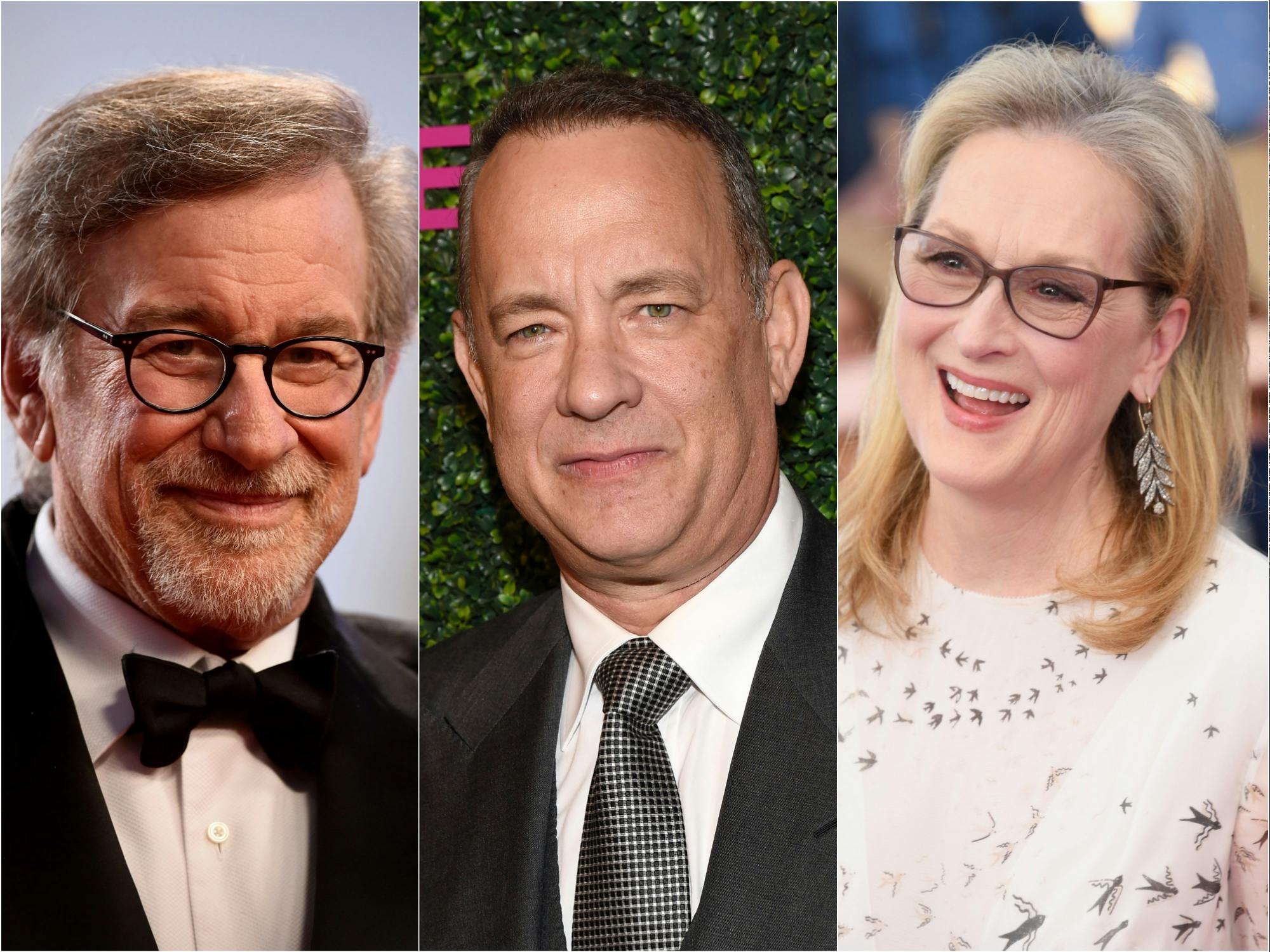Steven Spielberg, Tom Hanks and Meryl Streep