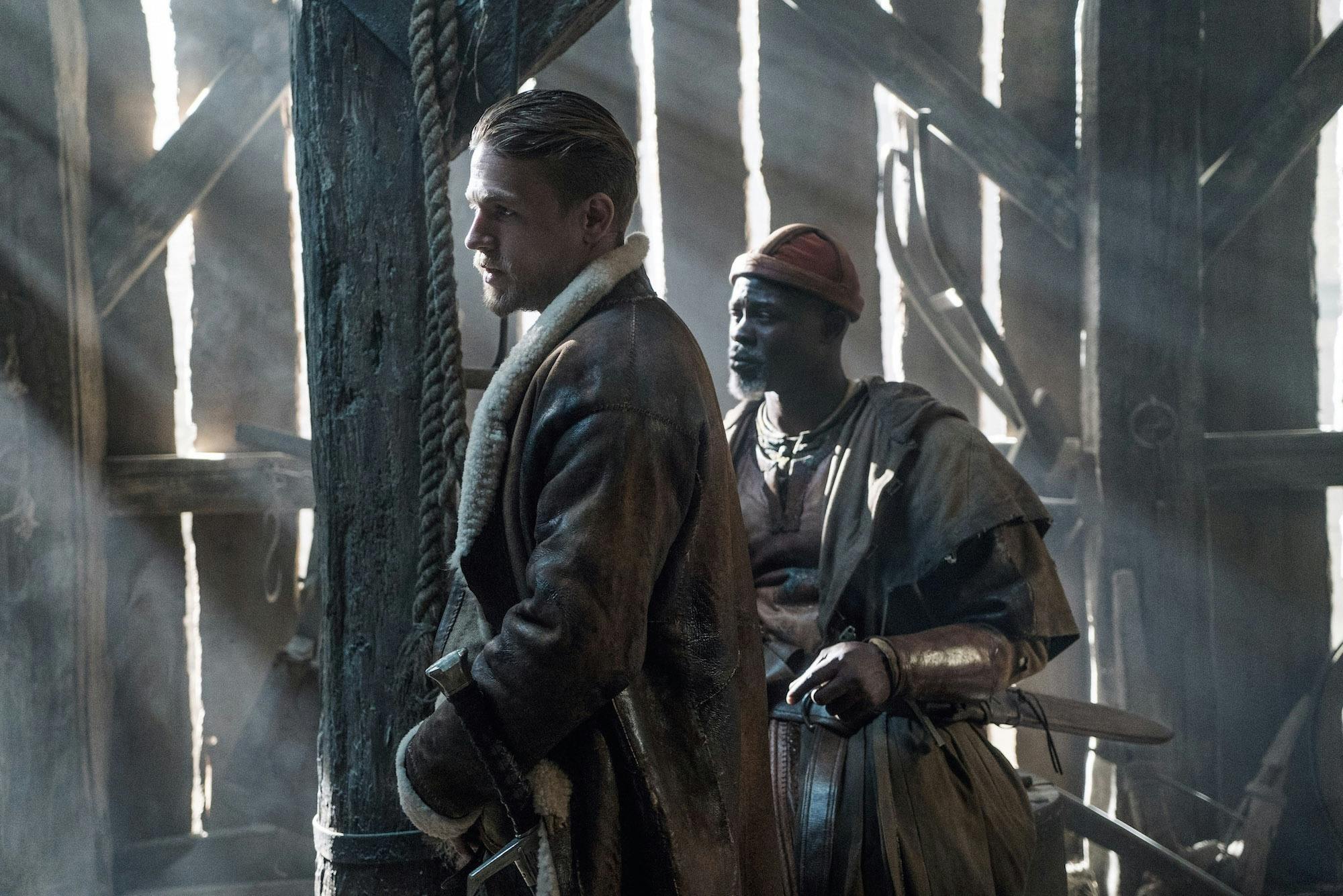 Charlie Hunnam and Djimon Hounsou in King Arthur: Legend Of The Sword
