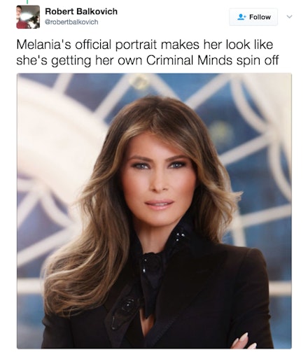 reactions to Melania Trump official white house photo reactions to Melania Trump official white house photo