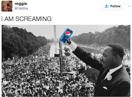 twitter response to Kendall jenner's Pepsi advert twitter response to Kendall jenner's Pepsi advert