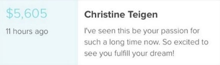 Chrissy Teigen pays a Twitter user's tuition fees Chrissy Teigen pays a Twitter user's tuition fees