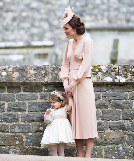 Kate Middleton with daughter Charlotte at Pippa's wedding Kate Middleton with daughter Charlotte at Pippa's wedding