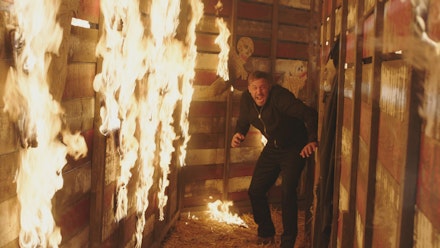 Hollyoaks Halloween fire stunt Hollyoaks Halloween fire stunt