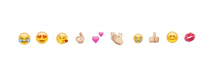 Most popular emojis Most popular emojis