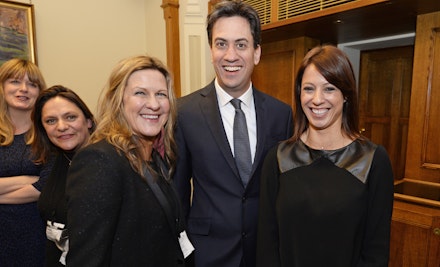 Ed Miliband with Grazia's Jane Bruton and Gloria De Piero Ed Miliband with Grazia's Jane Bruton and Gloria De Piero
