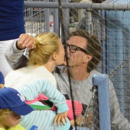 Gwyn and Donovan attended the Dodgers game along with her children Gwyn and Donovan attended the Dodgers game along with her children