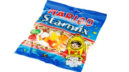 The couple used rings from a 99p pack of Haribo The couple used rings from a 99p pack of Haribo