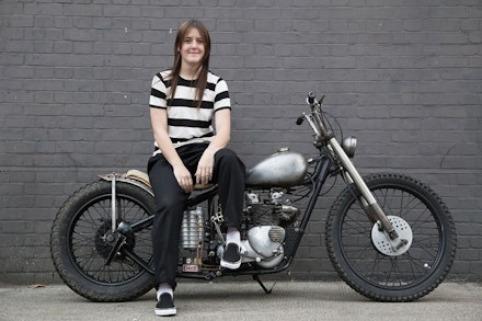 Gemma on motorcycle Gemma on motorcycle