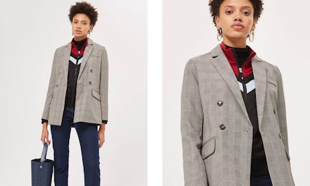 Check Blazers high street shopping brands topshop Check Blazers high street shopping brands topshop