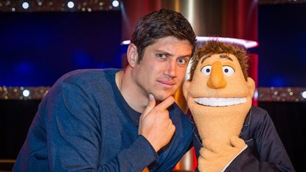 With celeb pal Vernon Kay With celeb pal Vernon Kay