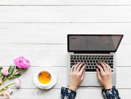 woman on computer woman on computer