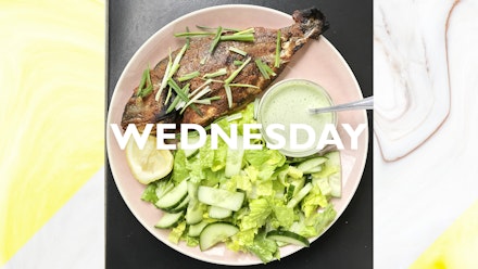 Wednesday – Whole tandoori bream, 20 mins + marinating time Wednesday – Whole tandoori bream, 20 mins + marinating time