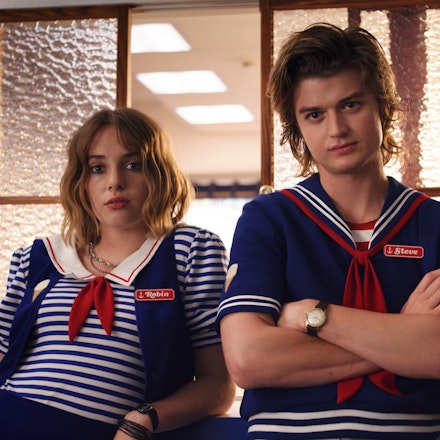 Steve and Robin from Stranger Things halloween costume Steve and Robin from Stranger Things halloween costume