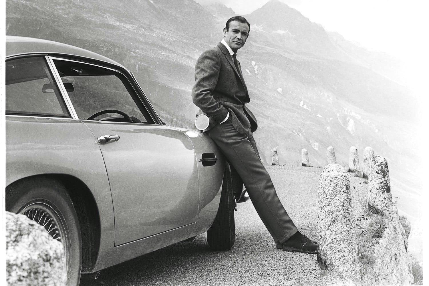 James Bond, Sean Connery, Goldfinger with Aston Martin DB5