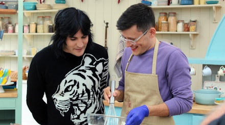 Noel Fielding wearing Valentino jumper Noel Fielding wearing Valentino jumper
