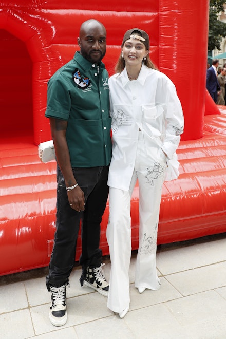 Off-White's Virgil Abloh with Gigi Hadid Off-White's Virgil Abloh with Gigi Hadid