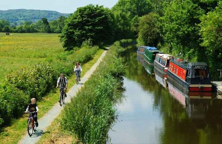 cycling beside canal cycling beside canal
