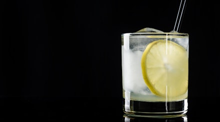 Sparkling water drink with lemon Sparkling water drink with lemon