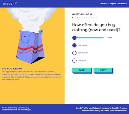 ThredUp's Fashion Footprint Calculator ThredUp's Fashion Footprint Calculator