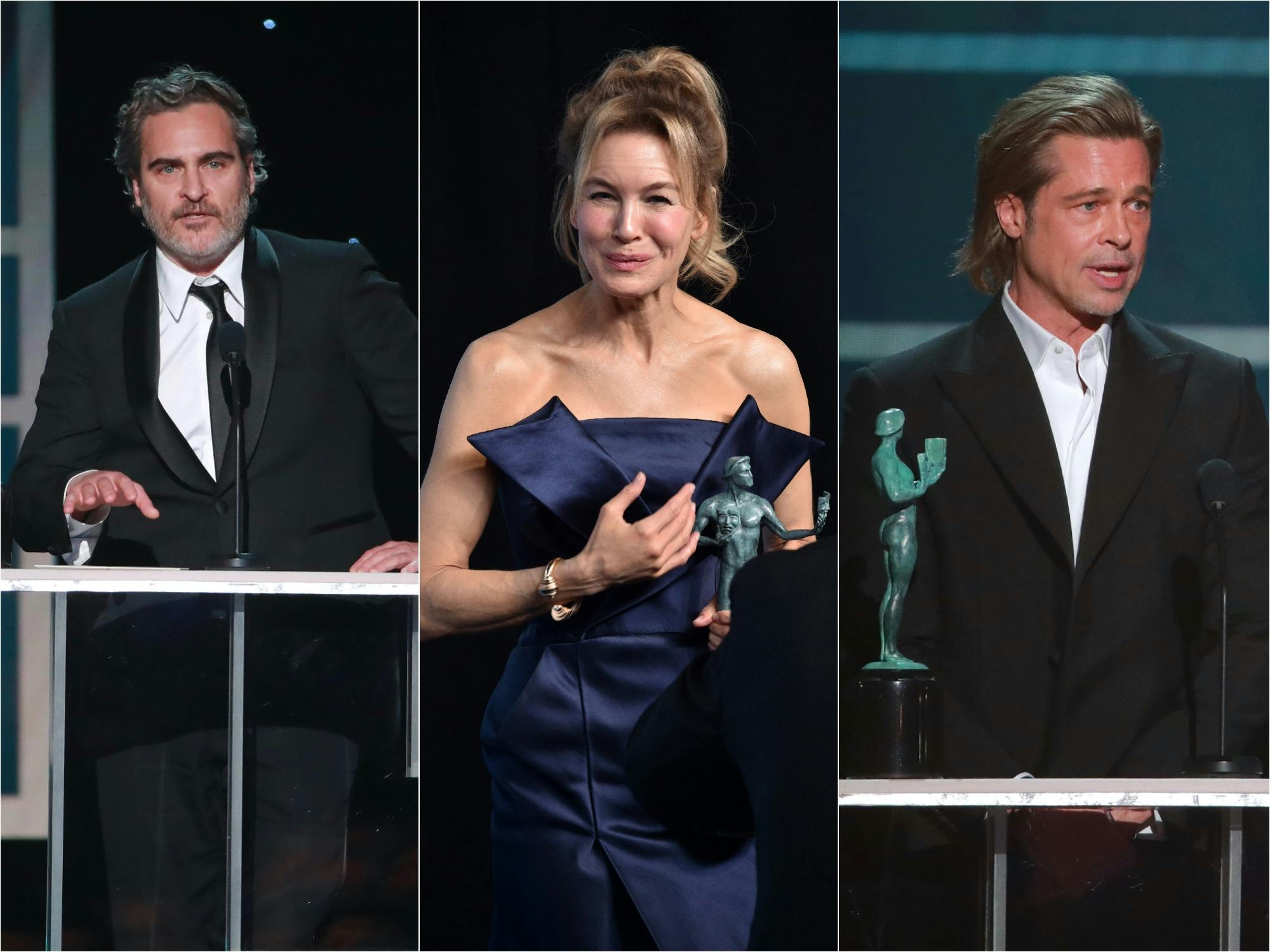 Joaquin Phoenix, Renee Zellweger, Brad Pitt SAG Awards