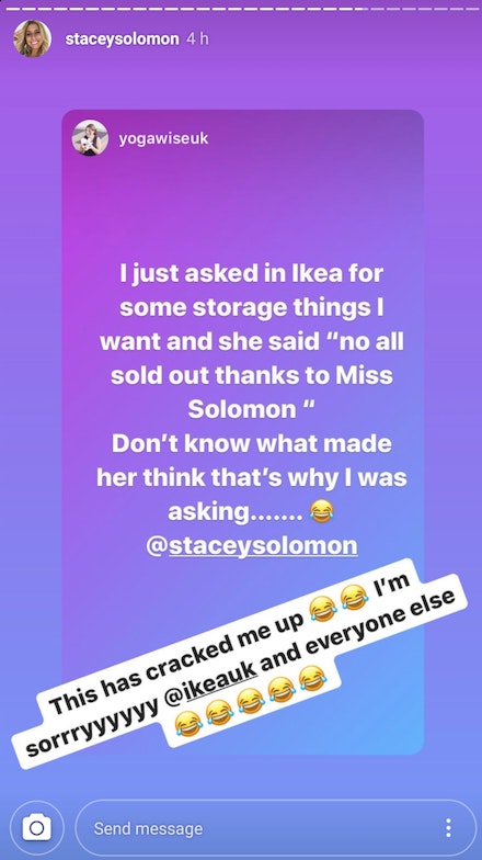 Stacey's fans told her IKEA was selling out Stacey's fans told her IKEA was selling out