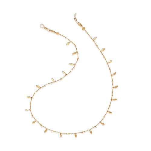 Missoma, Gold Leaf Eyewear Chain, £125