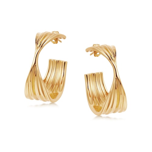 Missoma, Large Texture Wave Hoops, £135