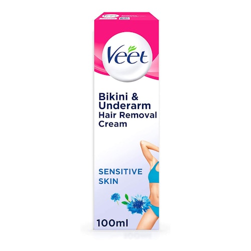 Veet BodyCurv Bikini and Underarm Hair Removal Cream for Sensitive Skin