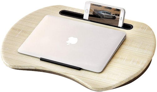 YUSONG, Lap Desk for Laptop, Portable Laptop Table with Phone Tablet Holder, £27.99