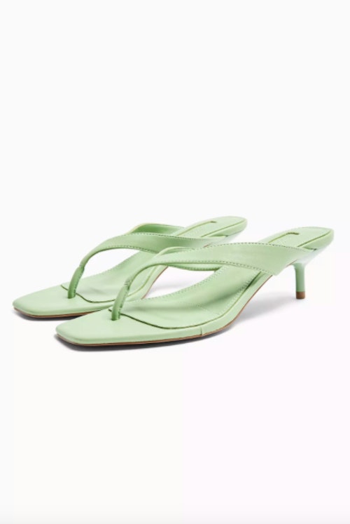 Topshop, Green Heeled Flip Flops, £25.20