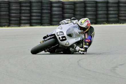 McWilliams might have bashed himself up over the years, but his front-end save of the Proton Team KR machine in 2002 was sheer Marquez! McWilliams might have bashed himself up over the years, but his front-end save of the Proton Team KR machine in 2002 was sheer Marquez!