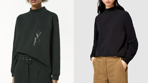 dupe for victoria beckham's logo sweatshirt