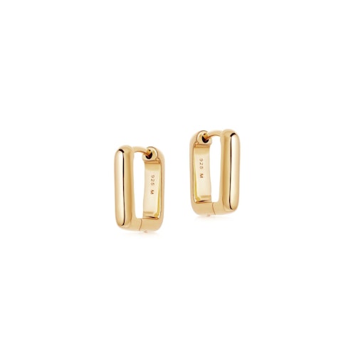 Missoma, Gold Mini Plain Ovate Huggies, Was £60, Now £45