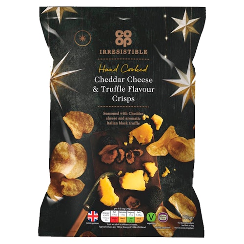 Co-op Irresistible Cheddar Cheese & Truffle Flavour Crisps, £1.70