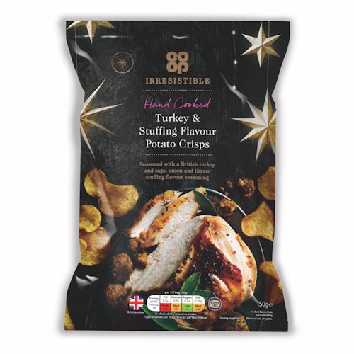 Co-op Irresistible Turkey & Stuffing Flavour Potato Crisps, £1.70