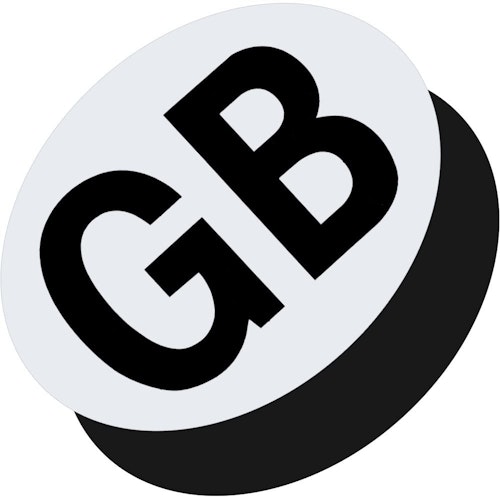 Zacro magnetic GB plate sticker