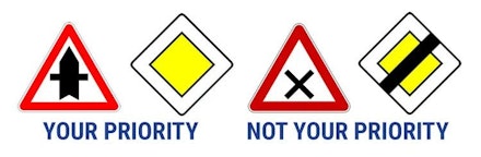 Priority signs Priority signs