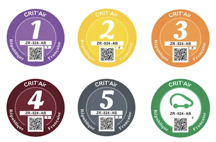 The six clean air stickers The six clean air stickers